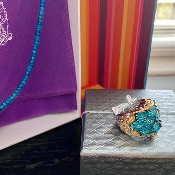 Gems En Vogue Ring Parabia Topaz Ring & Necklace - Picture 10 of 16
